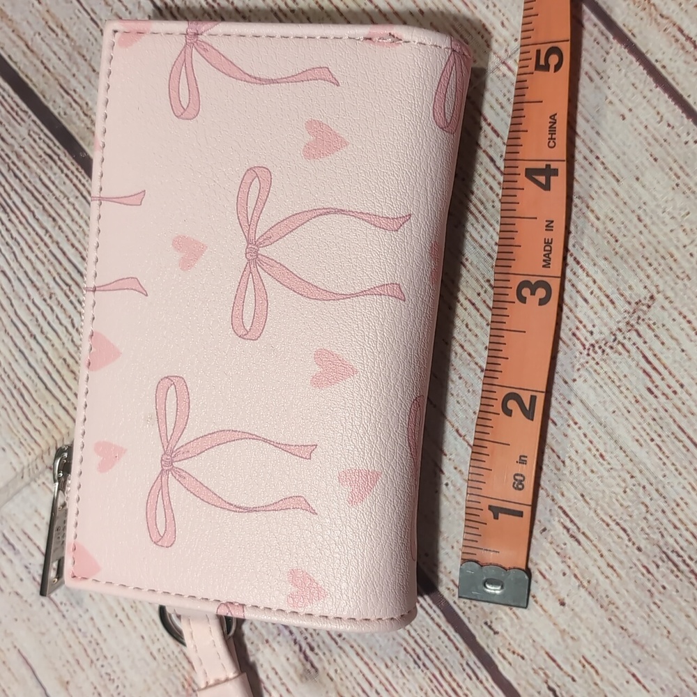 Madden Girl Pink With Bow Detail Mini Backpack & Matching Wristlet - Picture 13 of 16